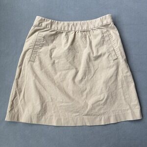 Boden Skirt Womens US6 UK10 Khaki Chino 19" ALine Mini Pockets Casual Cotton
